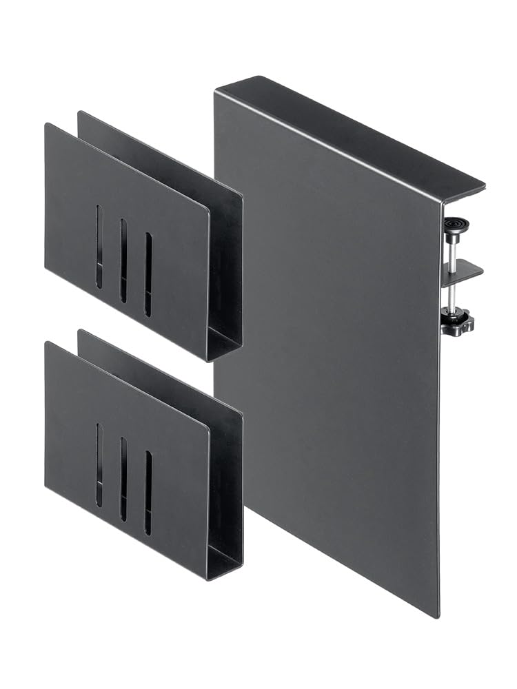 E-Supply Deskside Storage Unit with Clamp-Type Magnetic Holders, 2 Magnetic Holders, 22.8 lbs (10 kg) Weight Capacity, Steel, Expandable, Add-On