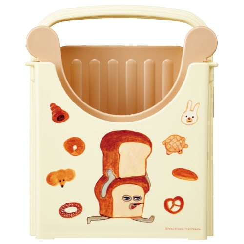 Skater Bread Slicer, Plastic, Foldable, with Knife Guide, 5-Slice, 6-Slice, 8-Slice, and 12-Slice Slices, Made In Japan, "Bread Thief" SCG1-A