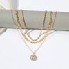 Gold-plated crystal pendant, new necklace, fashion street shot, butterfly sweater chain, women's light luxury style collarbone chain.
