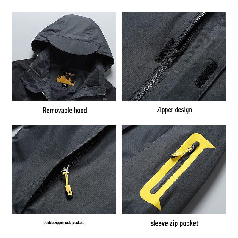 Jeep Men's 2025 A/W 3-in-1 Windproof Warm Outdoor Jacket