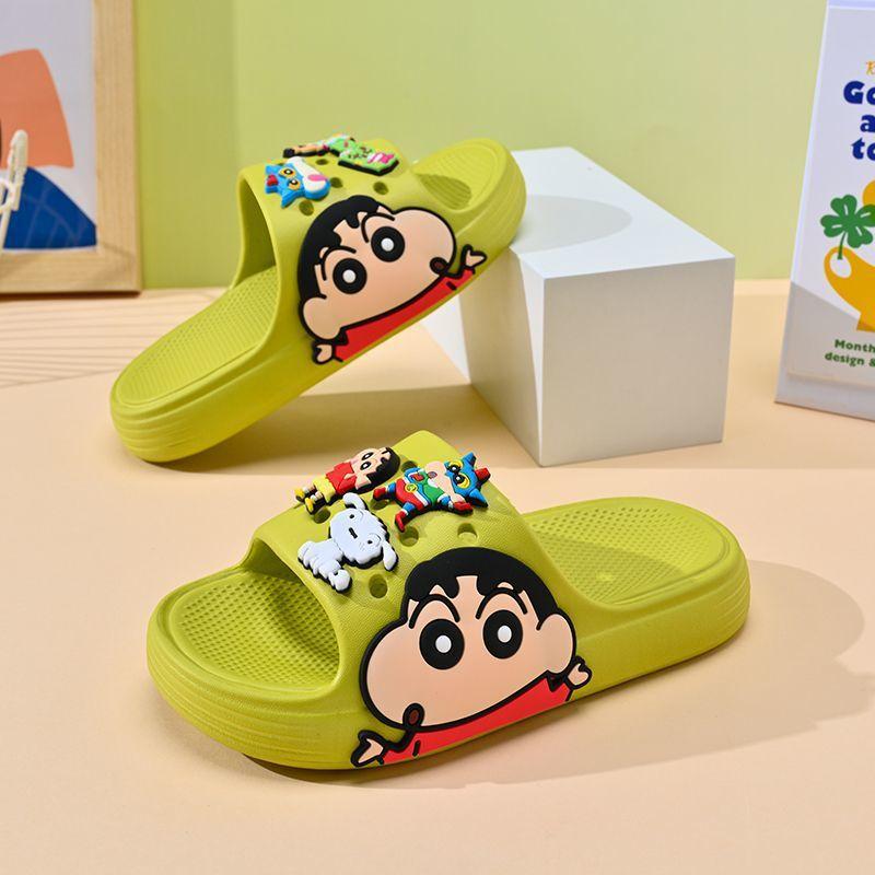 

Cartoon Theme Fun Childrens Slippers Soft Eva And Nonslip Design Perfect For All Seasons 2425 светло-зеленый