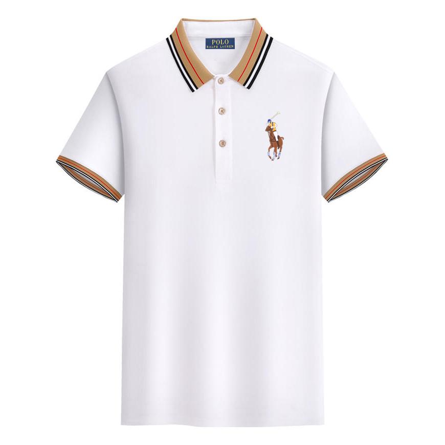 Polo Ralph Lauren Summer 2025 New Embroidered Business Casual Lapel Polo Shirt, Comfortable New Skin Couple Polo Shirt