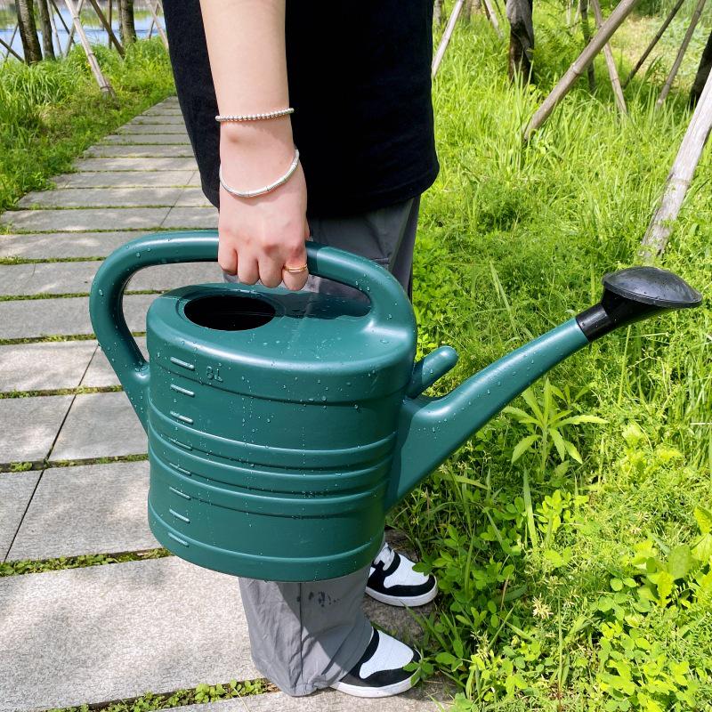 8-10L Large Capacity Watering Can with Long Spout & Shower Head for Vegetables and Flowers