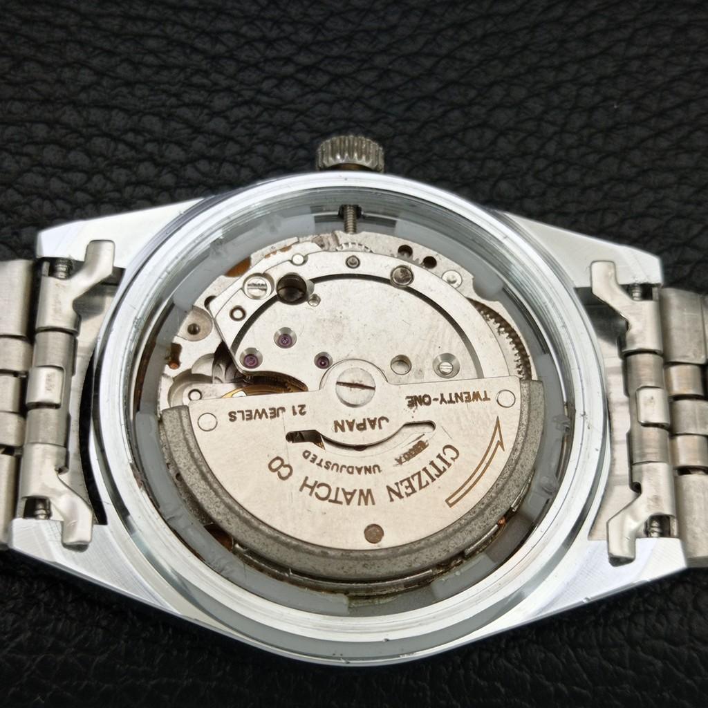VINTAGE CITIZEN AUTOMATIC 8200 REFURBISHED JAPAN MENS RED DIAL WATCH a446828-1