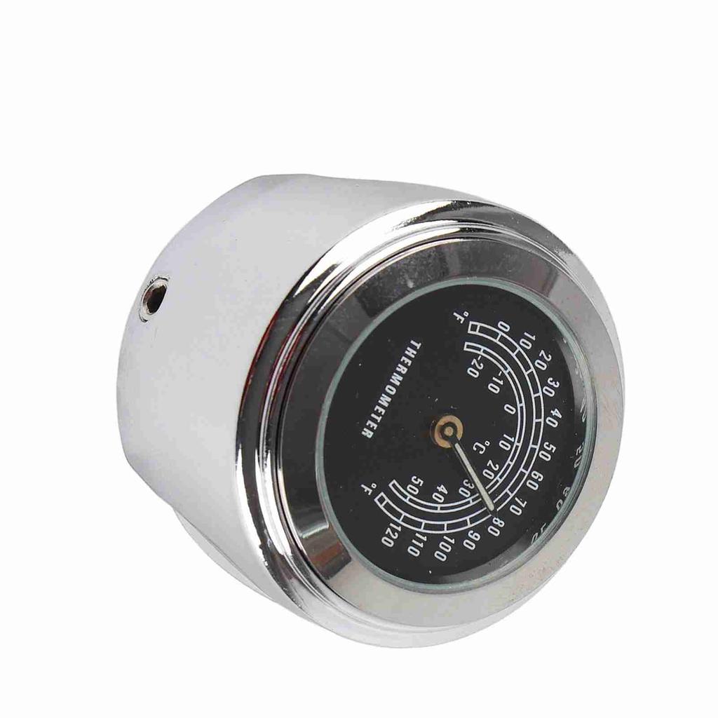 22 25mm Waterproof Motorcycle Handlebar Mount Temp Thermometer Accessories(black)