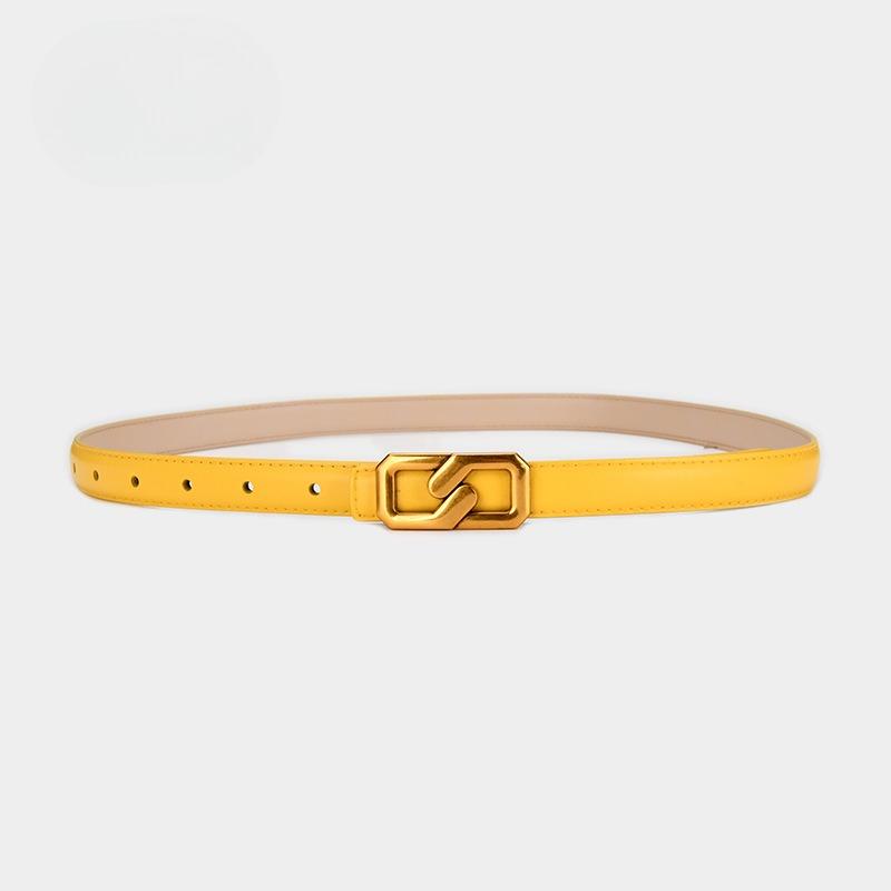 

Fashion Sweater Dress Thin Belt for Women Retro Korean Style Thin Belt for Women Zipper Jeans Belt 105cm