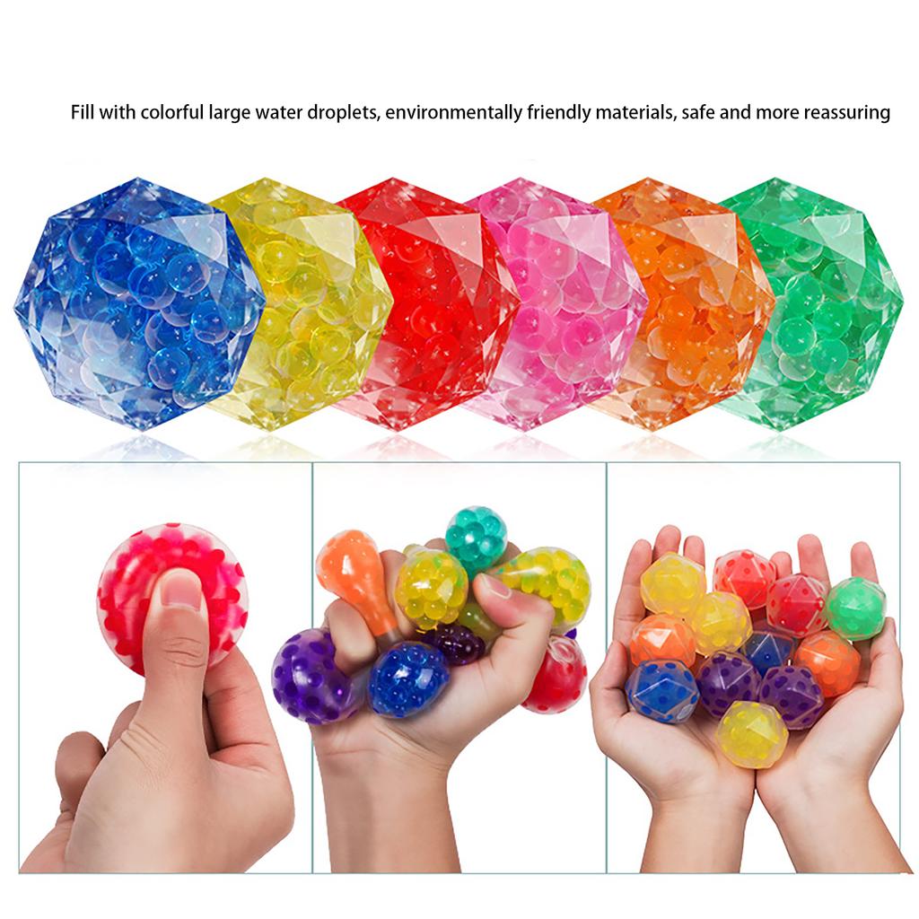 Tpr Diamond Water Bead Ball For Stress Relief And Pinching, Stress Relief And Release Ball, Squeeze Sensory Toys