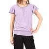 One Yoga Cupped Ruffle French Sleeve Size M Pane(t) Wear, Fitness, T-Shirt, Training, Women's, Lavender,