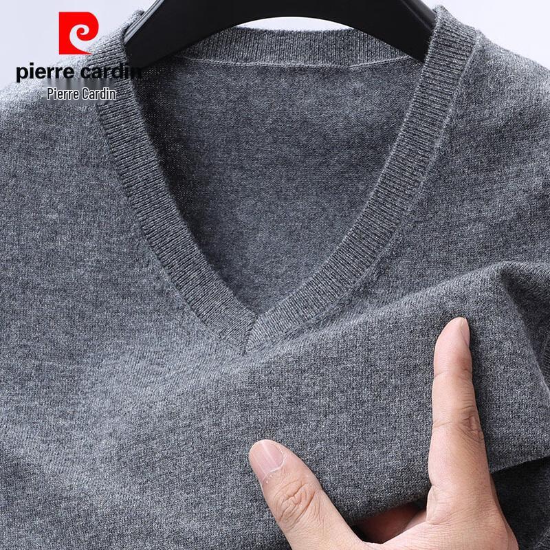 Pierre Cardin Men's 100% Pure Wool V-Neck Sleeveless Sweater Vest