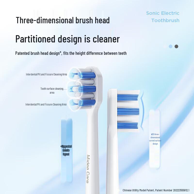 Midea YS7 Sonic Electric Toothbrush for Adults CN plug (adapter included)