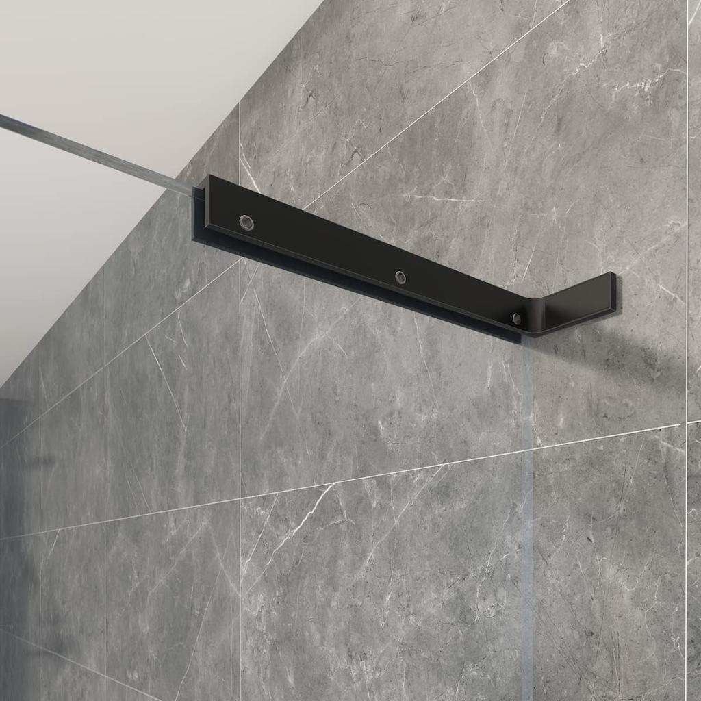 LukLoy Fixed Glass Support Bracket Stabilizer Brace, Frameless Glass to Wall Clamp Shower Glass Support Bar L Shape Mounting Bracket,