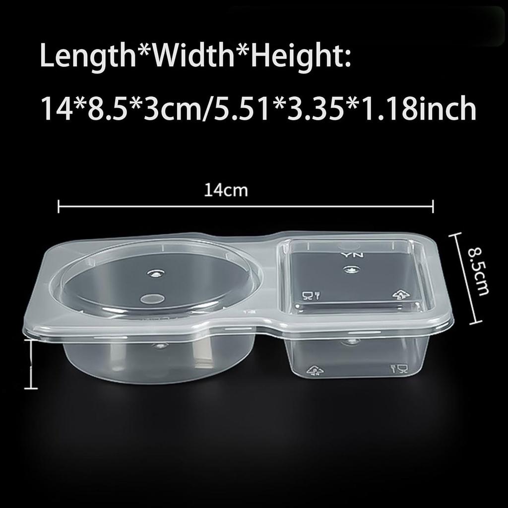 35pcs Seasoning Organizer Takeout Seasoning Box Portable Double Compartment Condiment Containers With Lids For Kitchen