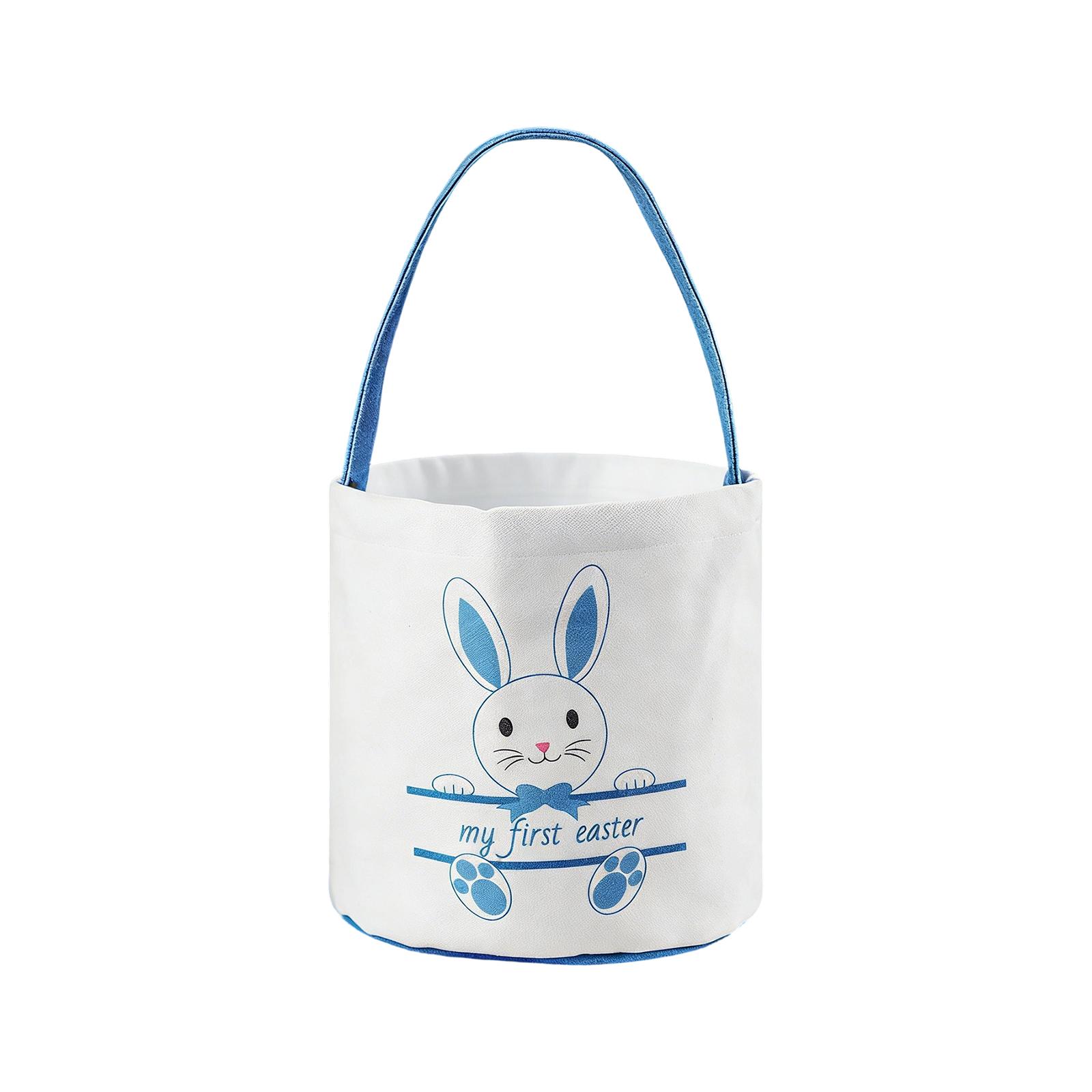 My First Easter Bunny Basket - Reusable Canvas Tote For Kids  Egg  & Gift Bag