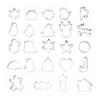 24PCS Biscuit Molds Christmas Cookie Cutting Molds 430Stainless Steel Biscuit Molds Baking Supplies Suitable for Baking