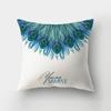 Peacock Feather Printed Pattern Cushion Cover for Home Living Room Sofa Car Bedroom Decoration Pillow Cover