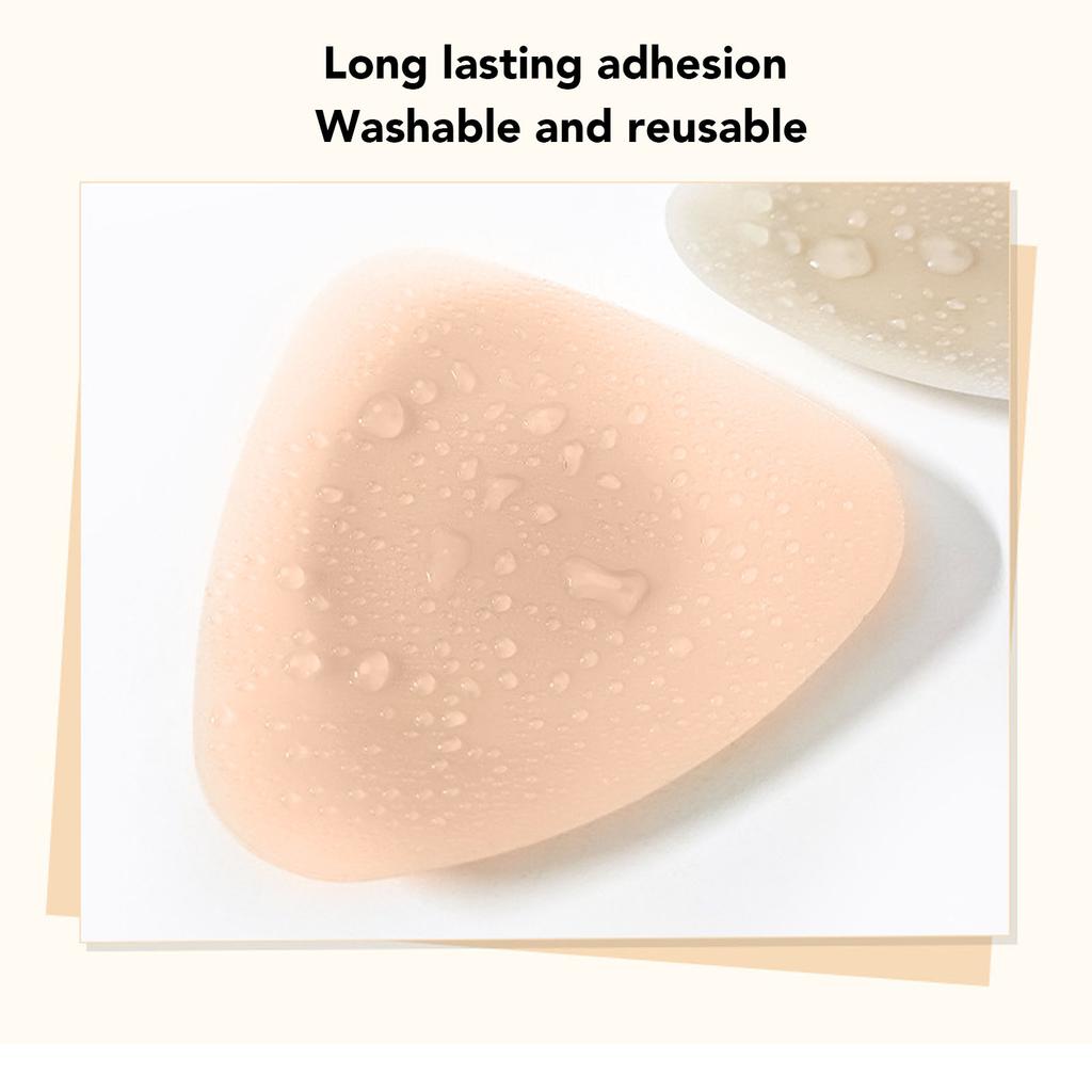 Triangle Sticky Bra Pads Water Proof Thin Edge Deep V Soft Reusable Adhesive Bra Inserts Pads 8cm
