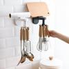 Kitchen Hook Hole-free Wall Hanging Kitchenware Spatula Spoon Cutlery Storage Swivel Hook Retractable Hanger