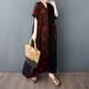 Dimanaf New Women 2025 Plus Size Summer Long Casual Dress Loose Linen Vintage Basic Maxi Dress 9839