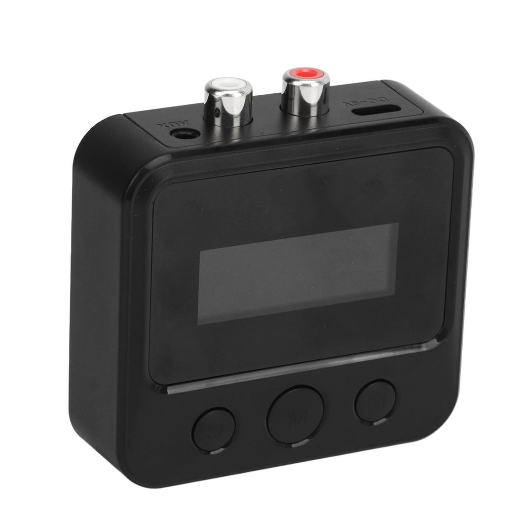 Bluetooth5.0 Receiver Transmitter 3.5MM Clear Screen Wireless Stereo Adapter for Headphones Speakers