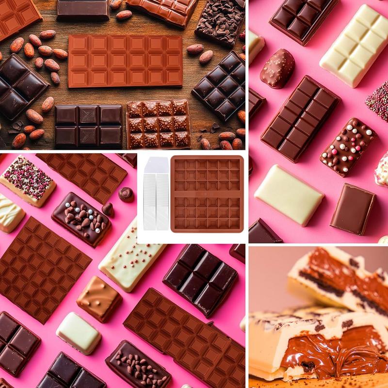 Candy Bar Mold Silicone Baking Supplies Snack Moulds For Chocolate Candy Snack Filled Bar Chocolat Making Christmas Treats