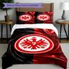 3-teiliges Bettbezug-Set (1 * Bettbezug + 2 * Kissenbezug, ohne Kern), Eintracht Frankfurt Bettwäsche-Set mit Aufdruck, Schlafzimmerdekoration, Ganzjahres, Geburtstagsgeschenk