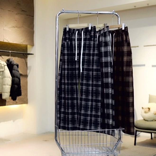 

Guomao Plaid Wide-Leg Pants - Highly Recommended M