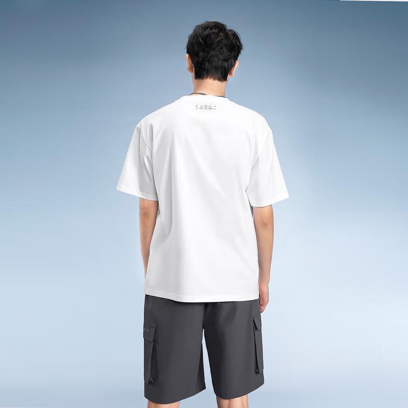 HLA Black Whale Men's Printed Round Neck T-Shirt