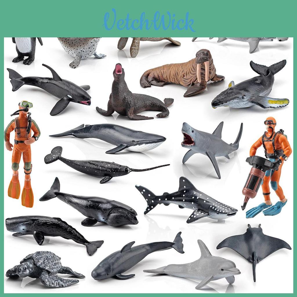 Marine Animal Pvc Model Set With Realistic Dolphin Penguin Seals For Marine Enthusiasts