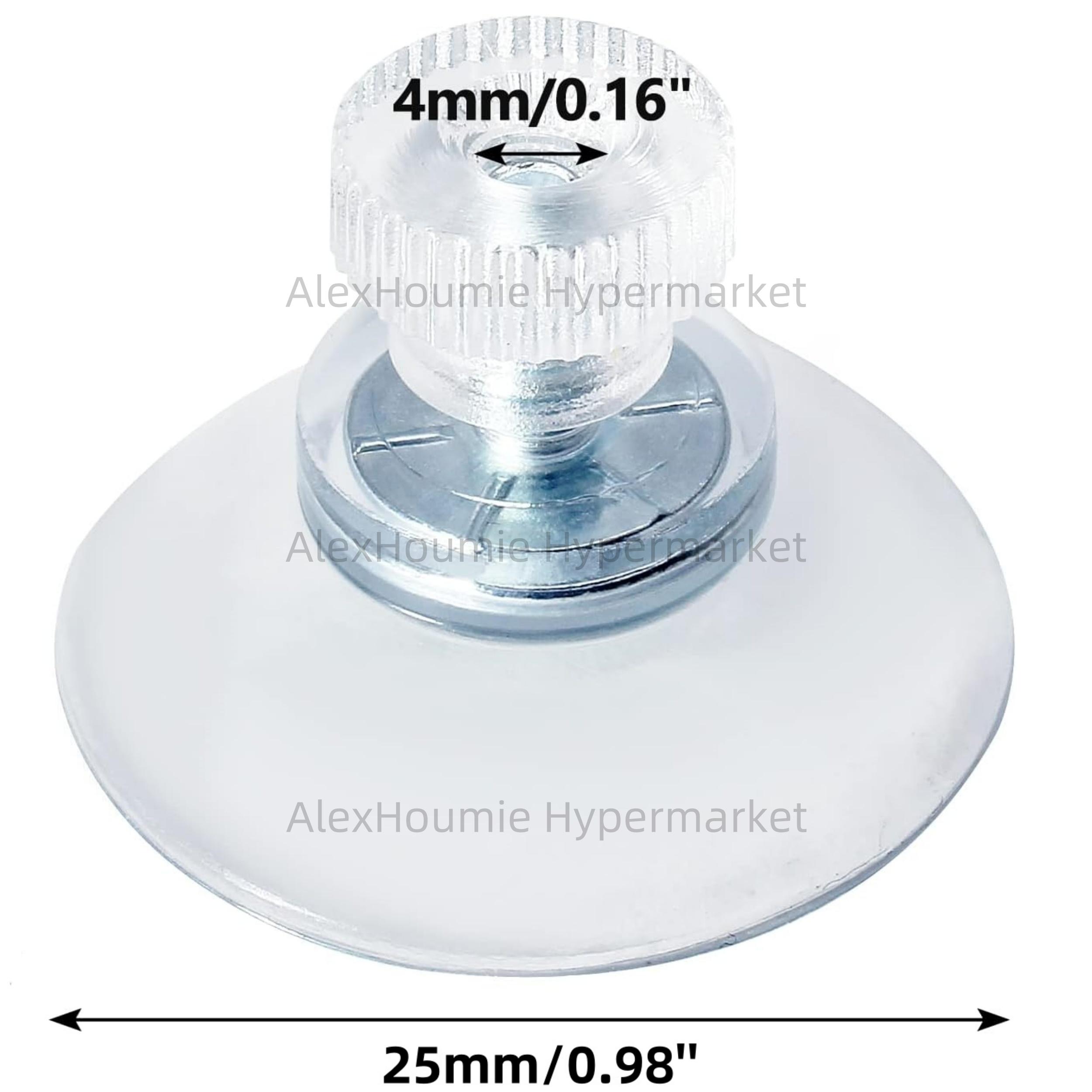 

50/100Pcs Adhesive Suction Cups Bulk with Screws Nut Plastic Sucker Pad 25/32/41/53 mm Clear PVC Sucker Pad for Window Car Glass 50PCS
