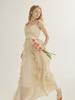 Sinseuden Of Ruffle Sleeveless Long Dress