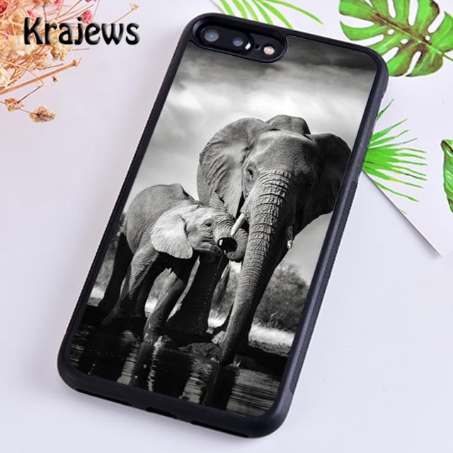 Krajews Baby Elephant Moon Soft Phone Case Cover For iPhone 14 5 6s 7 8 Plus XR XS 11 12 13 Pro Max Samsung Galaxy S21 S22ultra