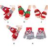 Soft Winter Gloves Warm Mitten Flip Half&Full Finger Christmas Convertible Glove