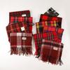 Christmas vibe scarf women's winter new Ankara red scarf long versatile knitted shawl scarf