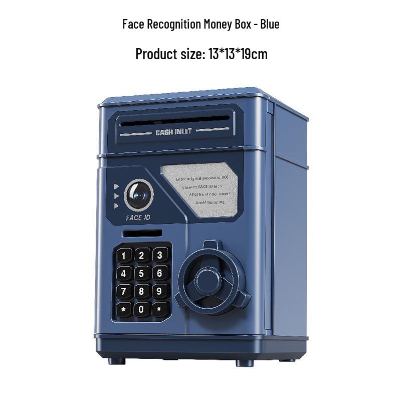 Children's Smart Face Recognition Piggy Bank with Deposit/Withdraw Function and Automatic Bill Rolling