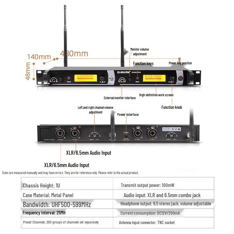 G-MARK G5000 Wireless In-Ear Monitor System