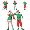Christmas Elf Adult Cosplay Costume Couple Outfits