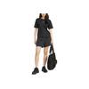 Adidas Logo Print High-Waisted Lace-Up Casual Shorts Women Shorts Black JE7845