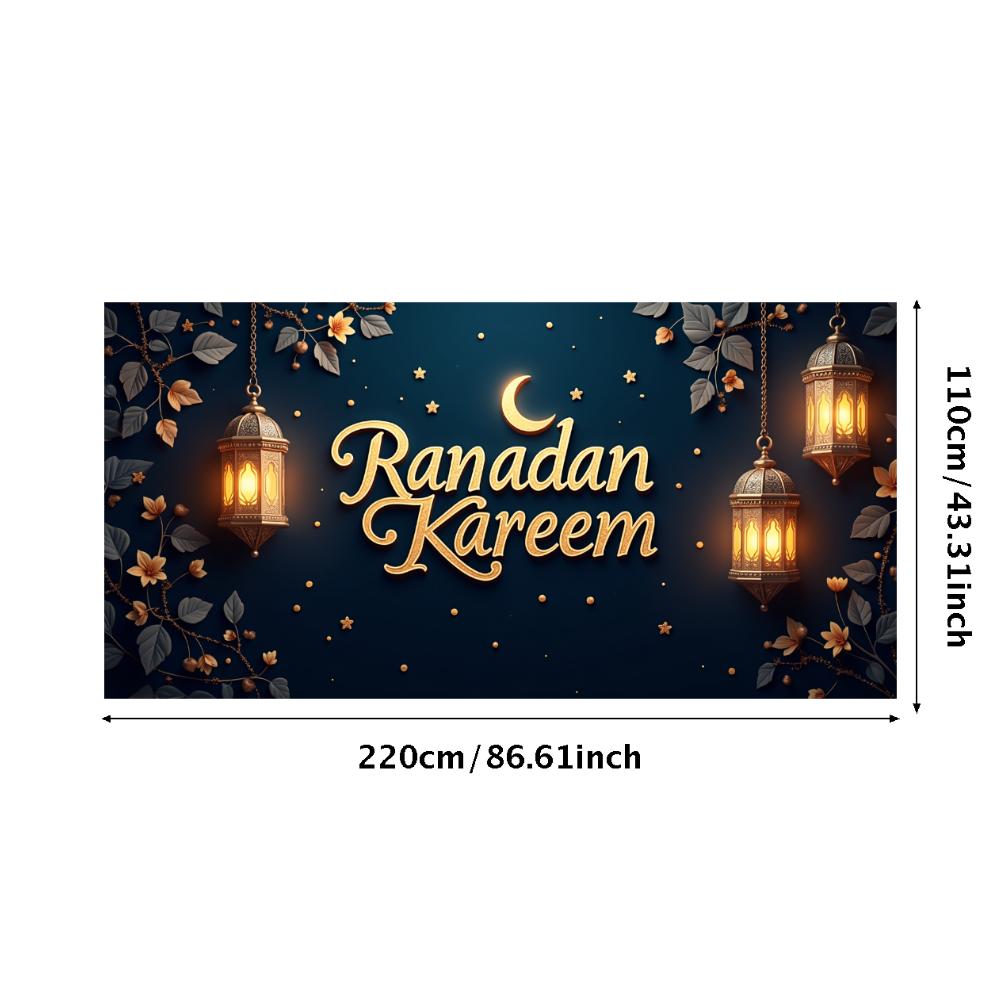 Bannière Ramadan Kareem Toile de fond Lanternes Lumières Décoratif Festival Fête Événement Célébration Graphique Décor Islamique Arrière-plan