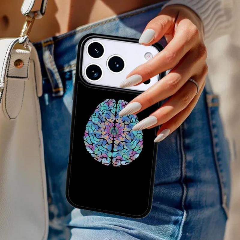 Vintage Anatomy Heart Cardiac Brain Nurse Phone Case For iPhone 17 Air 14 15 13 12 Max Cover For Apple 16e 11 Pro Max Plus Coque