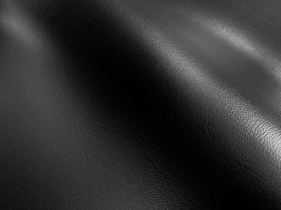 Thick synthetic leather fabric 92 x 43cm (black, 1.5mm thick)