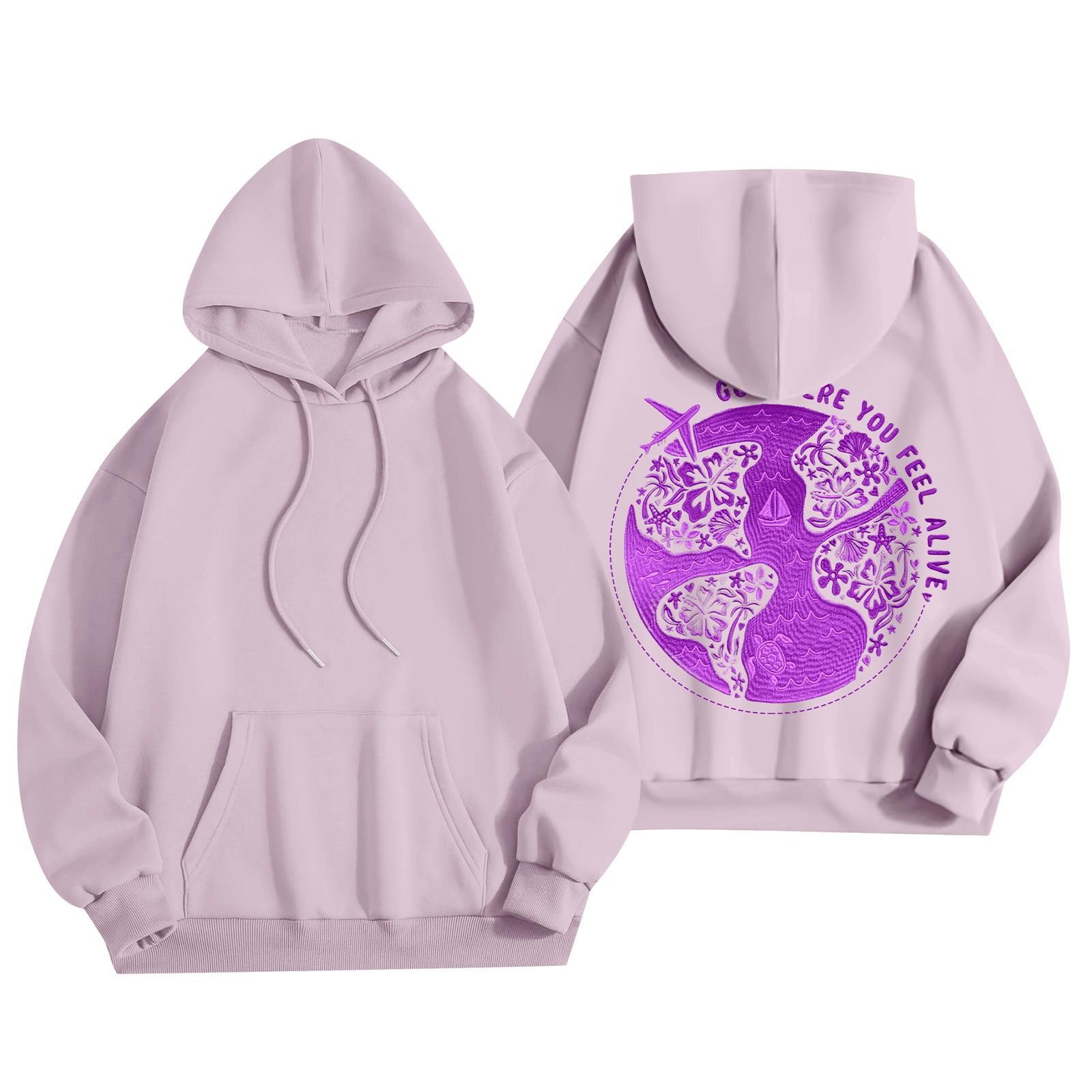 

Женская мода, женский легкий пуловер с длинными рукавами и карманами, толстовка с капюшоном в стиле консервативного стиля L