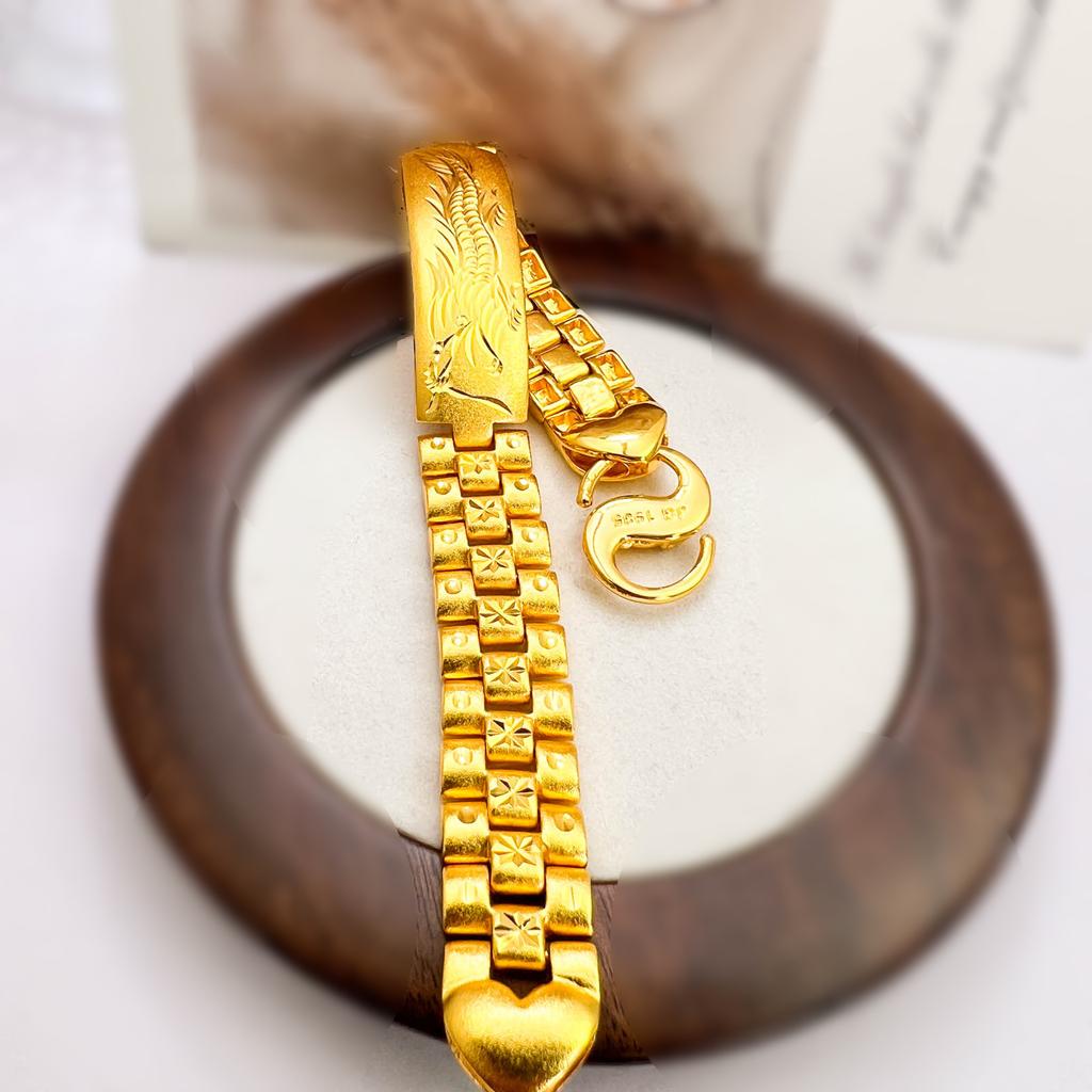Accessories Dragon Pattern Bracelet Curved Dragon Pattern Men's Bracelet Love Tail Buckle Watch Chain