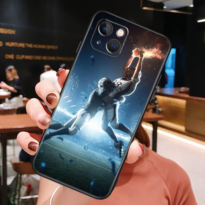 American Football Phone Case For iPhone 16 Pro Max 15 14 12 11 13 Pro Max Plus 12 13 Mini XR 16e Funda Silione Cover