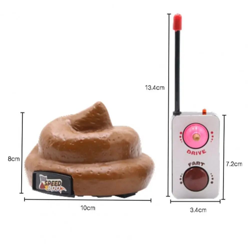360 Rotating Remote Control Poop Fart Sound Poop Joke Toys Kids Toy Poop Trick Toy Adult Kids