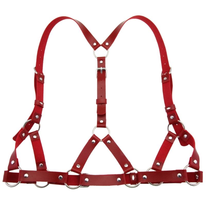 Multi Use Adjustable Punk Body Chain Belt PU Leather Body Chest Chain For Costume Accents And Social Gatherings