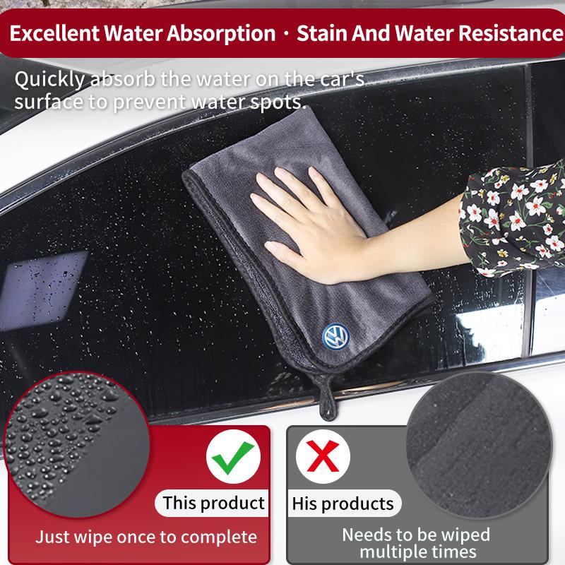 Car Wash Cleaning Cloth Stain And Water Resistance Convenient Storage For VW Golf GTI Polo Passat Scirocco Tiguan Jetta T-ROC BHR1