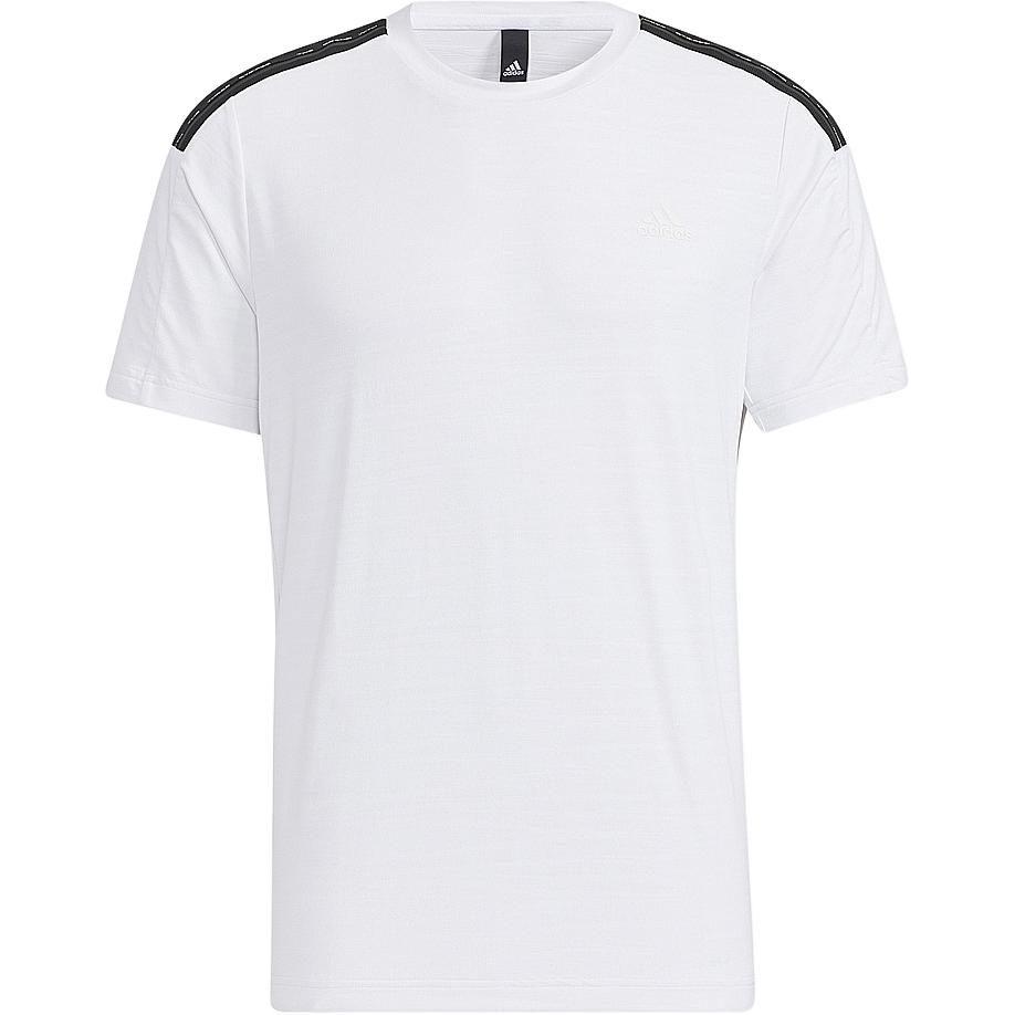Adidas T Shirts Men's White V Neck Moderate Straight Fit HE9942
