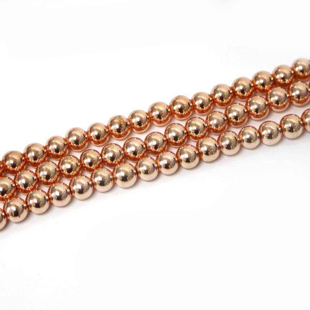 Hematite Beads Natural Stone Loose Beads For Jewelry Making Ball Bracelets DIY Accessories