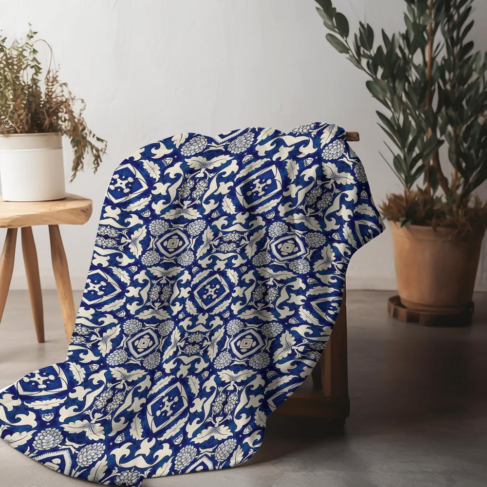 Decorative Paisley Floral Pattern Blanket Ethnic Boho Throw Rug Moroccan Style Cushion Cover Sofa Bed Bedspread