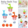 Suction Cup Bath Basketball Hoop Shower Toys Bathtub Water Play Set Shooting Basket Toys Toddler